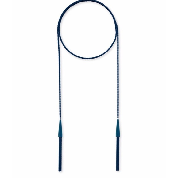 Kendra Scott Phara Tassel Necklace in Matte Navy - Picture 2 of 9